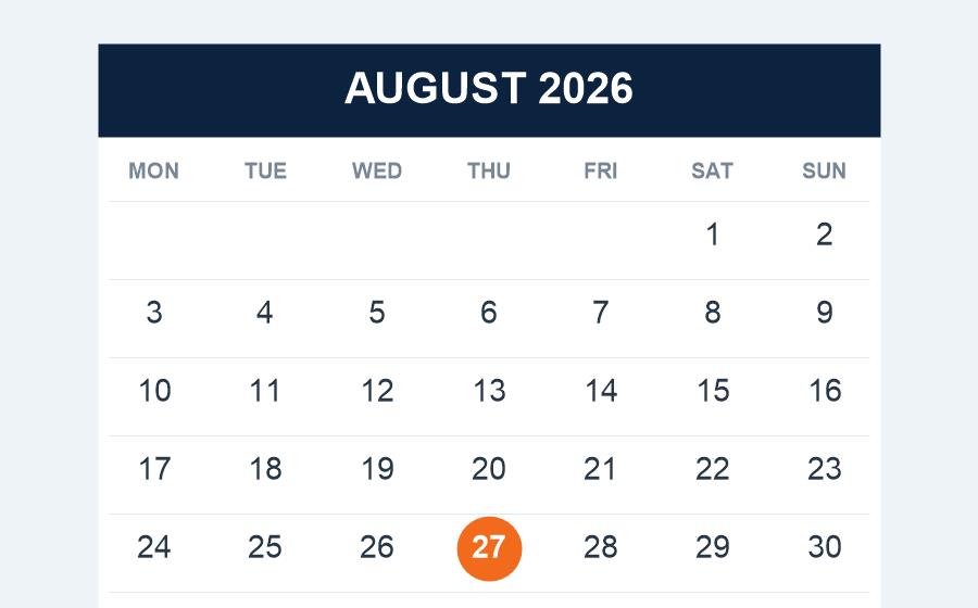 Delivery calendar