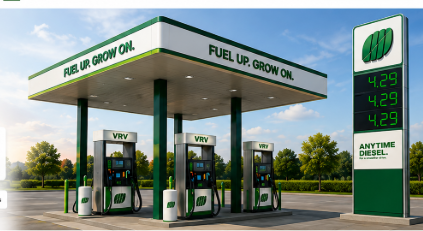 VRV fuel station with diesel dispensers